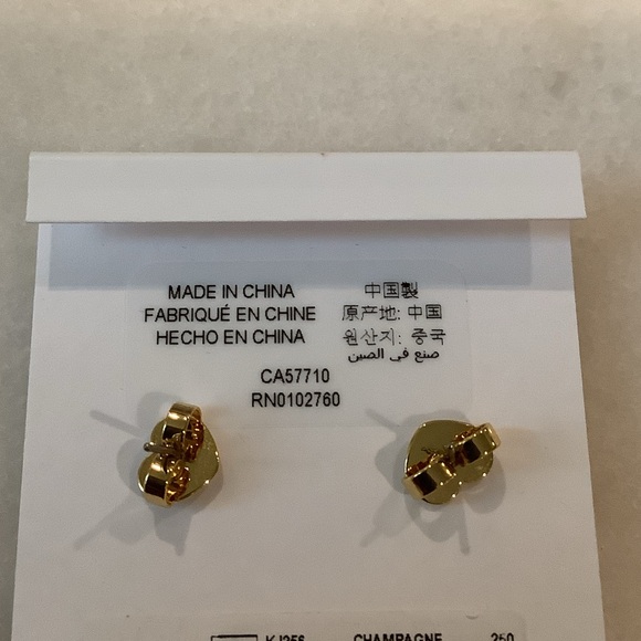 Kate Spade Gold Tone Martini Glass Stud Earrings, Brand New - Picture 2 of 2